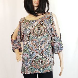 Cute Print Top by Lux II. Size M.